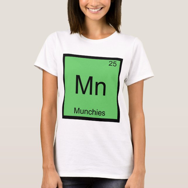 Mn - Camiseta divertida con símbolo del elemento q (Anverso)