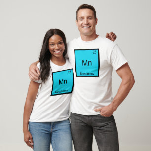 Mn - Camiseta divertida del elemento químico Mende