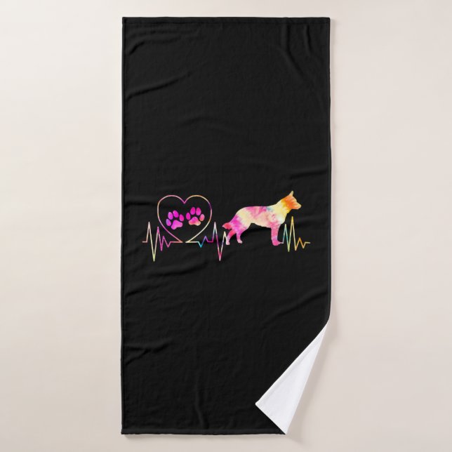 Mniature Schnauzer Heartbeat (Toalla de baño)
