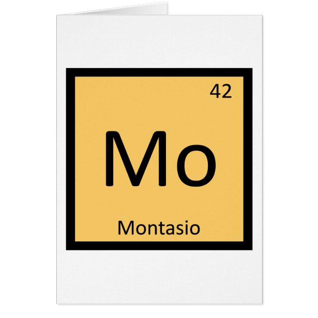 Mo - Mesa Periódica De Química Quesa De Montasio (Frente)