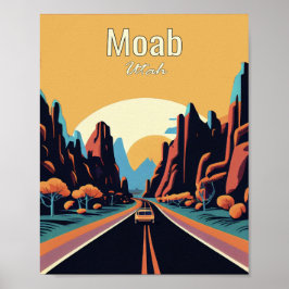 Moab Utah Poster de arte minimalista