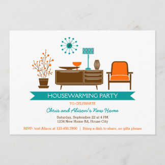 Mobiliario moderno Invitación de fiesta de calenta