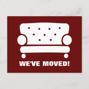 Mobiliario moviendo postales para nueva dirección