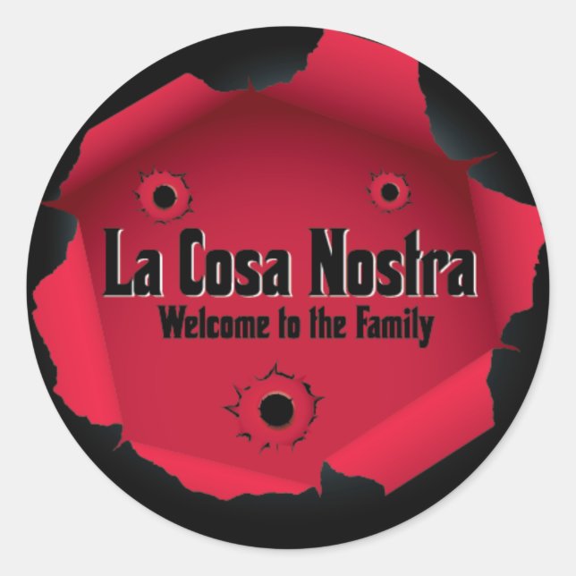 Mobster Pegatina (Anverso)