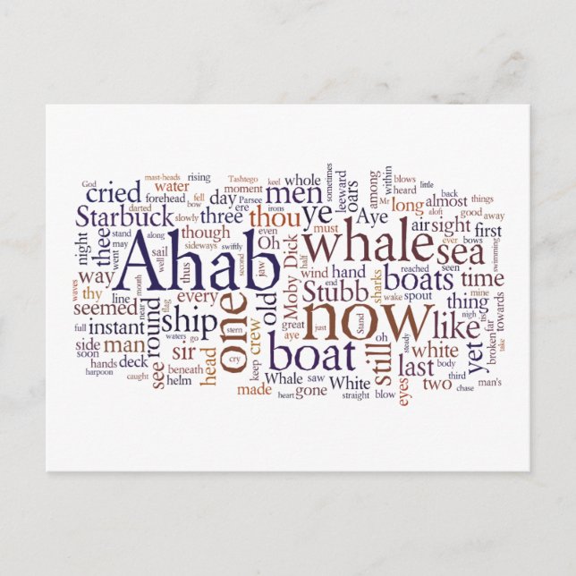 Moby Dick último capítulo palabras postal (Anverso)