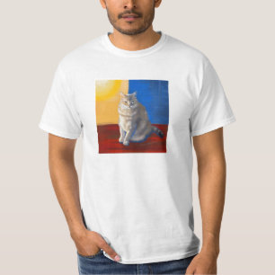 "Mocha el gato" - Camiseta estilo impresionista