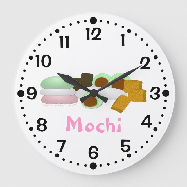 Mochi Amantes de los pasteles de arroz Reloj de co (Anverso)