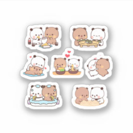 Mochi Mochi Brownie Bear Pegatina Pack Funny