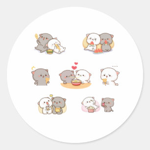 Mochi Peach Cat Pegatina Pack