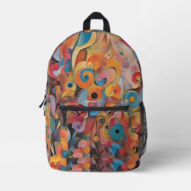 Mochila abstracta multicolor (Anverso)