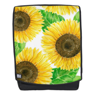 Mochila acuarela de girasoles