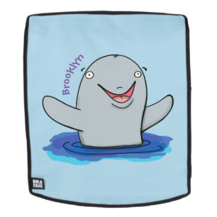 Mochila Adorable feliz ilustracion personalizado de marsop