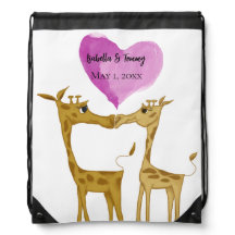 Adorables amantes de la jirafa