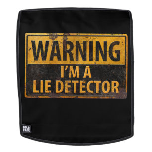 Mochila ADVERTENCIA, Soy Un Detector De Mentiras Rótulo M