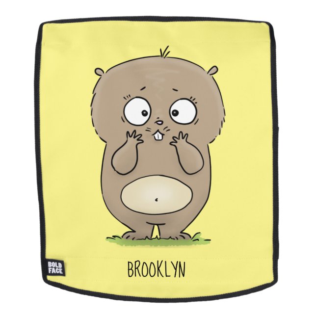 Mochila Afortunadamente adorable personalizado de hámster  (Cara extraíble)