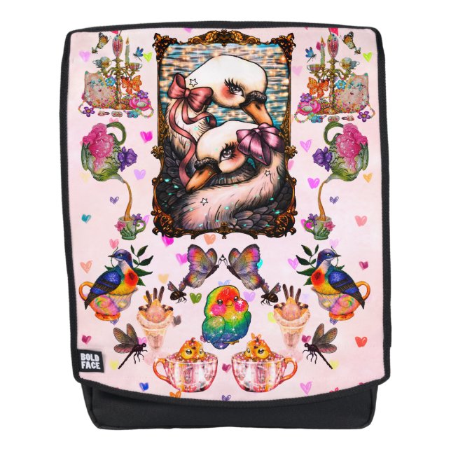 Mochila Amantes del cisne (Anverso)