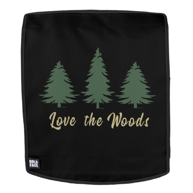 Mochila Amo a los bosques de pinos (Cara extraíble)