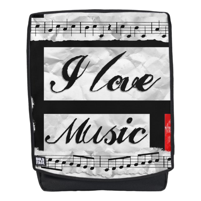 Mochila Amo la música (Anverso)