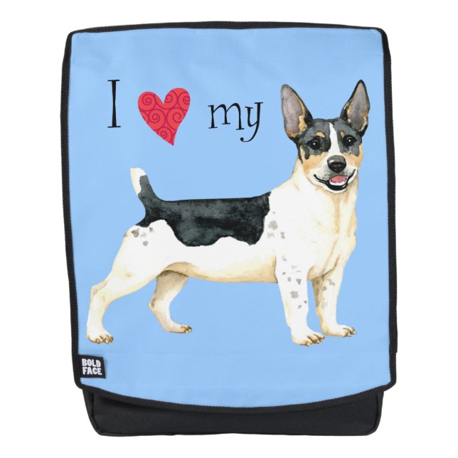 Mochila Amo mi Teddy Roosevelt Terrier (Anverso)