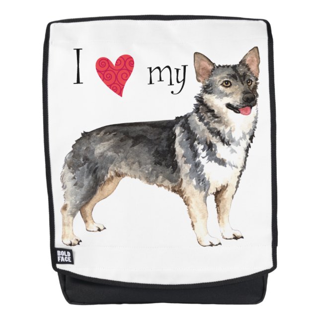 Mochila Amo mi Vallhund Sueco (Anverso)