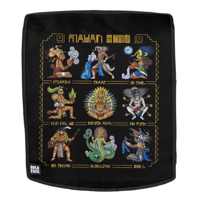 Mochila Antiguos dioses mayas (Cara extraíble)