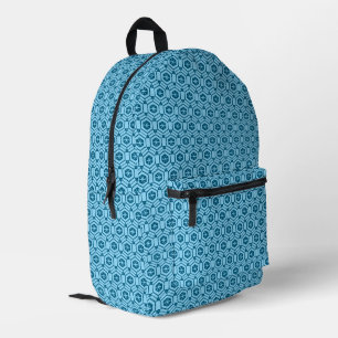 Mochila (ao) - Formas geométricas en azul