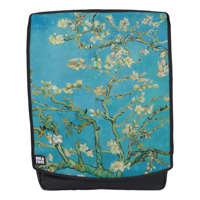 Mochila Árbol de almendra floreciente de Van Gogh (Anverso)