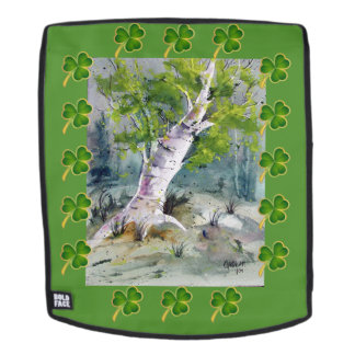 Mochila Árbol del día de St Patrick en la mochila/la cara