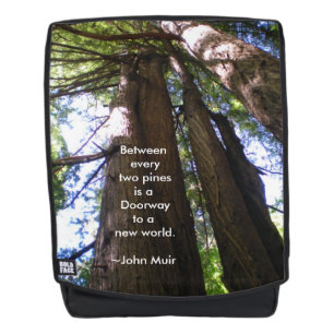 Mochila Árboles de secuoya con cita de muir