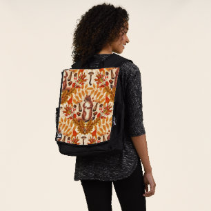 Mochila Ardilla otoñal en blanco roto