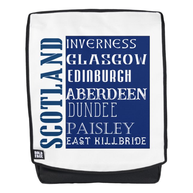 Mochila Arte De Palabras En El Metro De Escocia (Anverso)