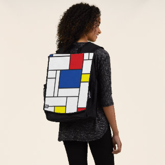 Mochila Arte Moderno De Stijl Geométrico Minimalista Mondr