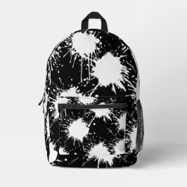 Mochila artística moderna - blanco y negro
