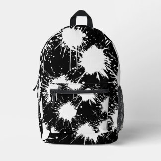 Mochila artística moderna - blanco y negro