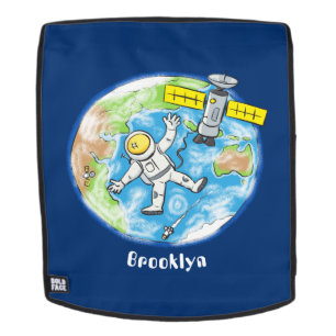 Mochila Astronauta divertida en el espacio y el personaliz