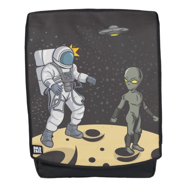 Mochila Astronauta y alienígena    (Anverso)