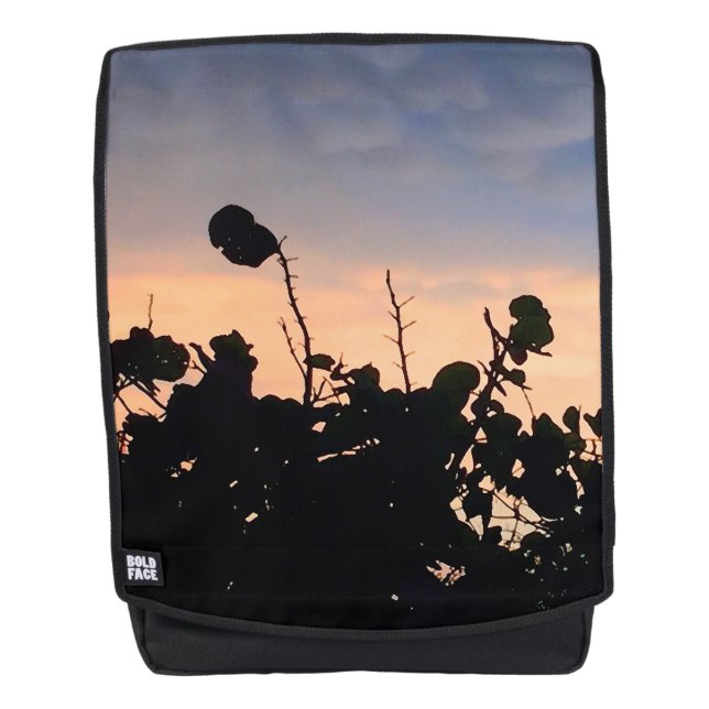 Mochila Atardecer de encaje negro (Anverso)