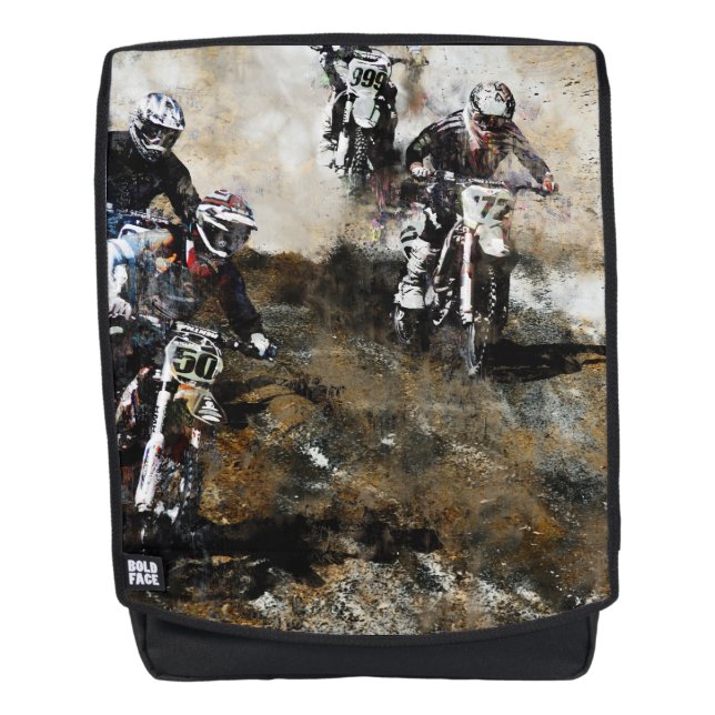 Mochila "Atrévete a la raza" Motocross (Anverso)