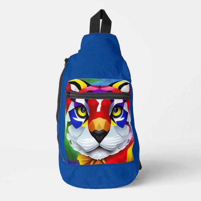 Mochila azul Cat de Alexander (Anverso)