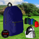Mochila azul de la Marina Oscura, bolsa / Personal<br><div class="desc">Mochila: Crea tu propia bolsa personalizado / mochila con texto. Ajustes fáciles (botón Editar diseño) añadiendo más texto, colores de fondo o más imágenes.</div>