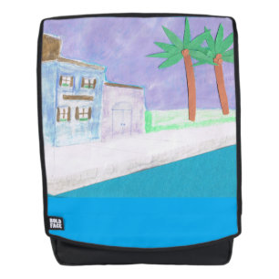 Mochila Back Pack con diseño caribeño