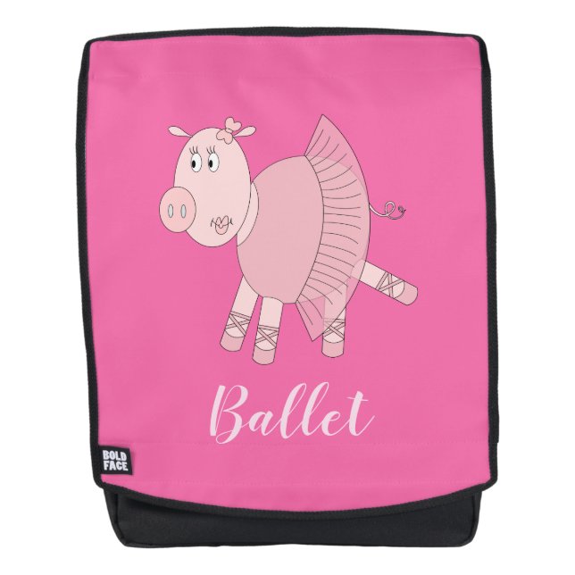 Mochila Bailarina de cerdo de ballet ilusima (Anverso)