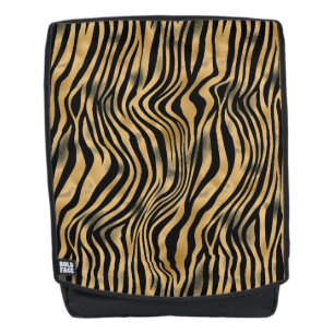 Mochila Bandas de tigres negros y dorados