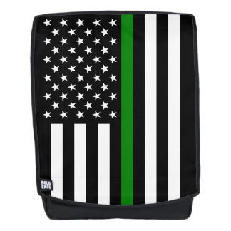 Mochila Bandera de la Línea Verde Fina: Veteranos Militare