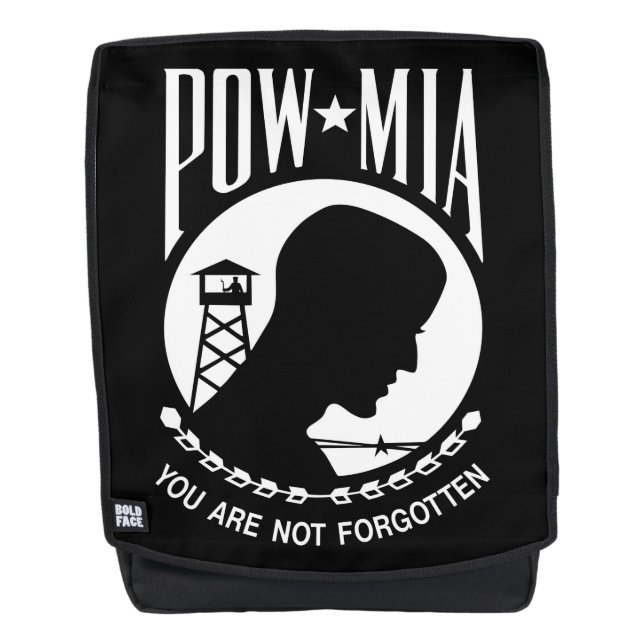 Mochila Bandera del POW MIA: Soldados desaparecidos en la  (Anverso)