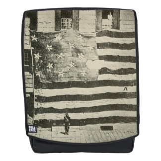 Mochila Bandera estrellada: bandera estadounidense en exhi
