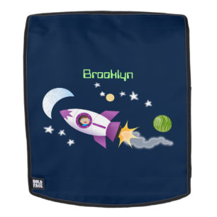 Mochila Barco de cohetes en ilustracion de personalizado e