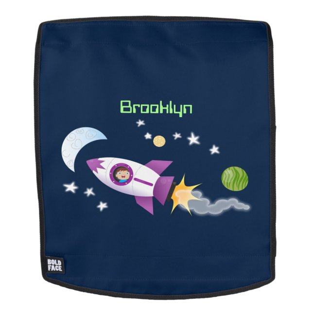 Mochila Barco de cohetes en ilustracion de personalizado e (Cara extraíble)