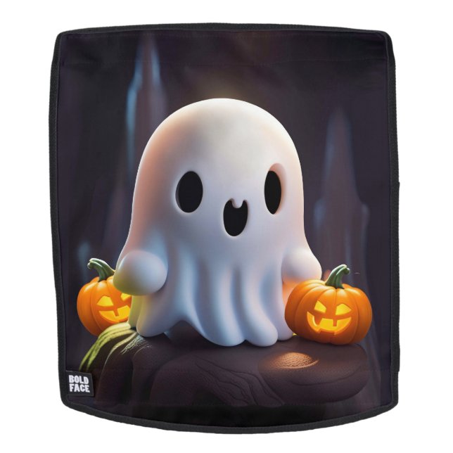 Mochila Bebé Fantasma Típico personaje de Halloween (Cara extraíble)