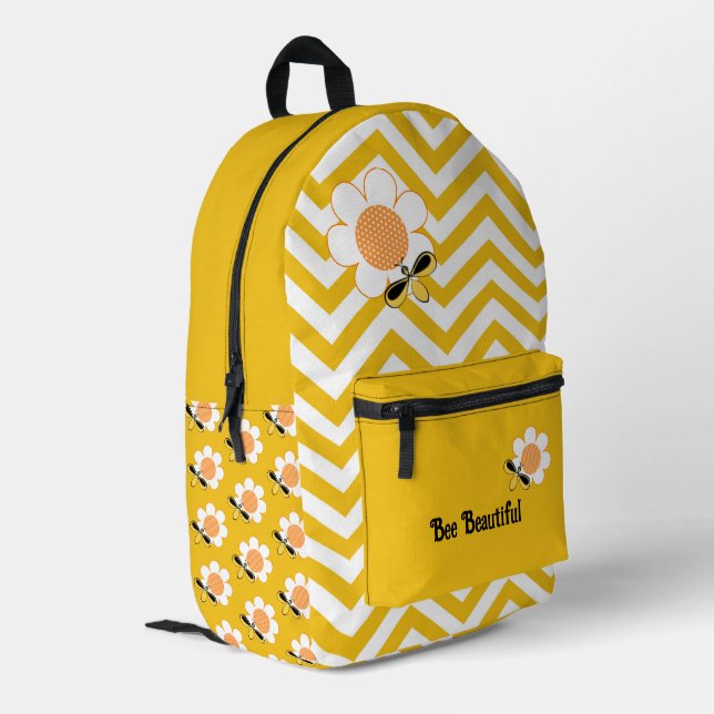 Mochila Bee Beautiful Print Cut Sew (Esquina izquierda trasera)